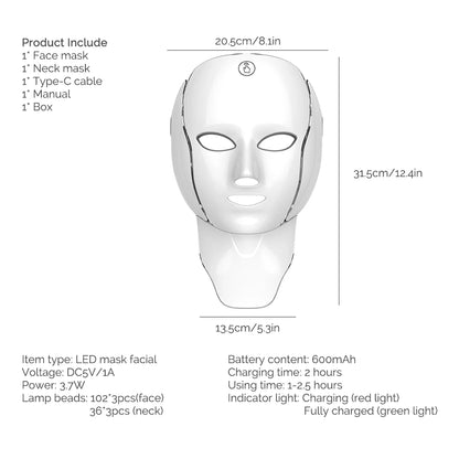 LED Rechargeable Face Mask